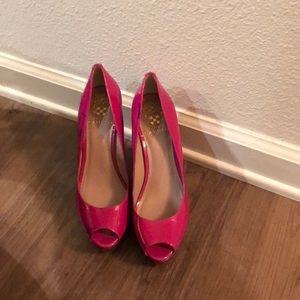 Pink and purple Vince Camuto wedges